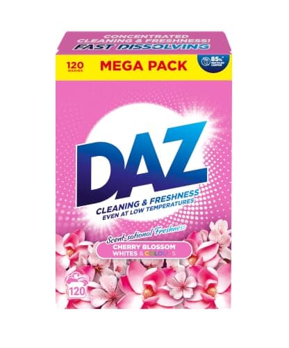 Daz Cherry Blossom Washing Powder 120 Washes, Bio Laundry Detergent