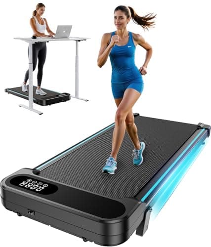 HUANUO Walking Pad Treadmill with 5% Incline, 150 kg Weight Capacity, 2.5 HP Under Desk Treadmill for Home and Office, Portable Walking Machine with Remote Control & LED Display, Knee Protection