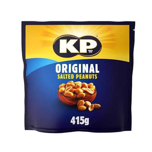 KP Nuts ORIGINAL SALTED Peanuts, 415g Share Pack - Roasted until golden for the perfect KP taste and crunch. Source of protein and high in fibre.