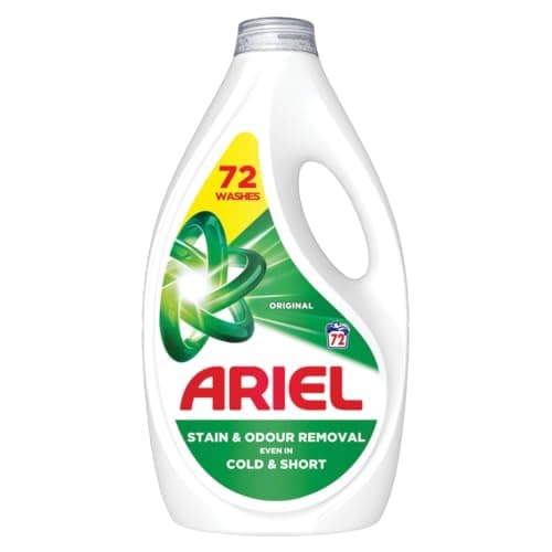 Ariel Washing Liquid Laundry Detergent, 72 Washes, Original, Stain & Odour Removal Even in Cold & Short