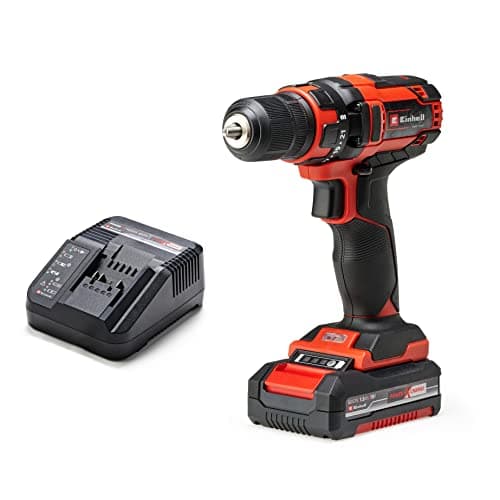 Einhell Cordless Drill with Battery and Charger 18V Power X-Change, 35Nm, 2-in-1 Combi Drill and Screwdriver with LED Light, Battery Drill Set TC-CD 18/35 Li