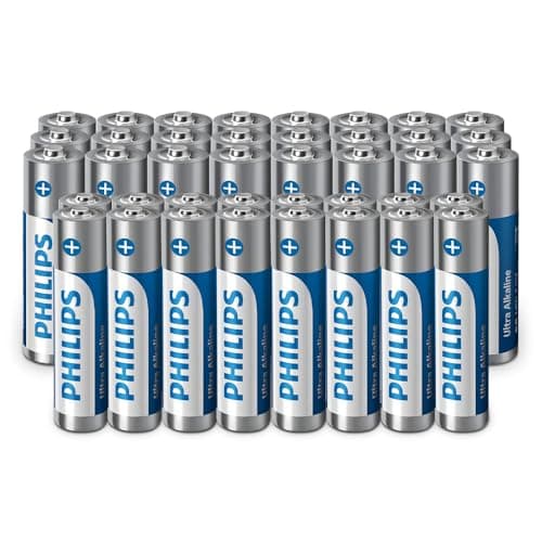 40 Philips Ultra Alkaline AA/AAA Batteries Combo - 24 AA and 16 AAA batteries
